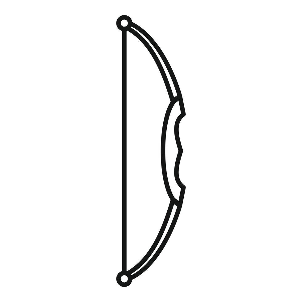 Archery bow icon, outline style vector