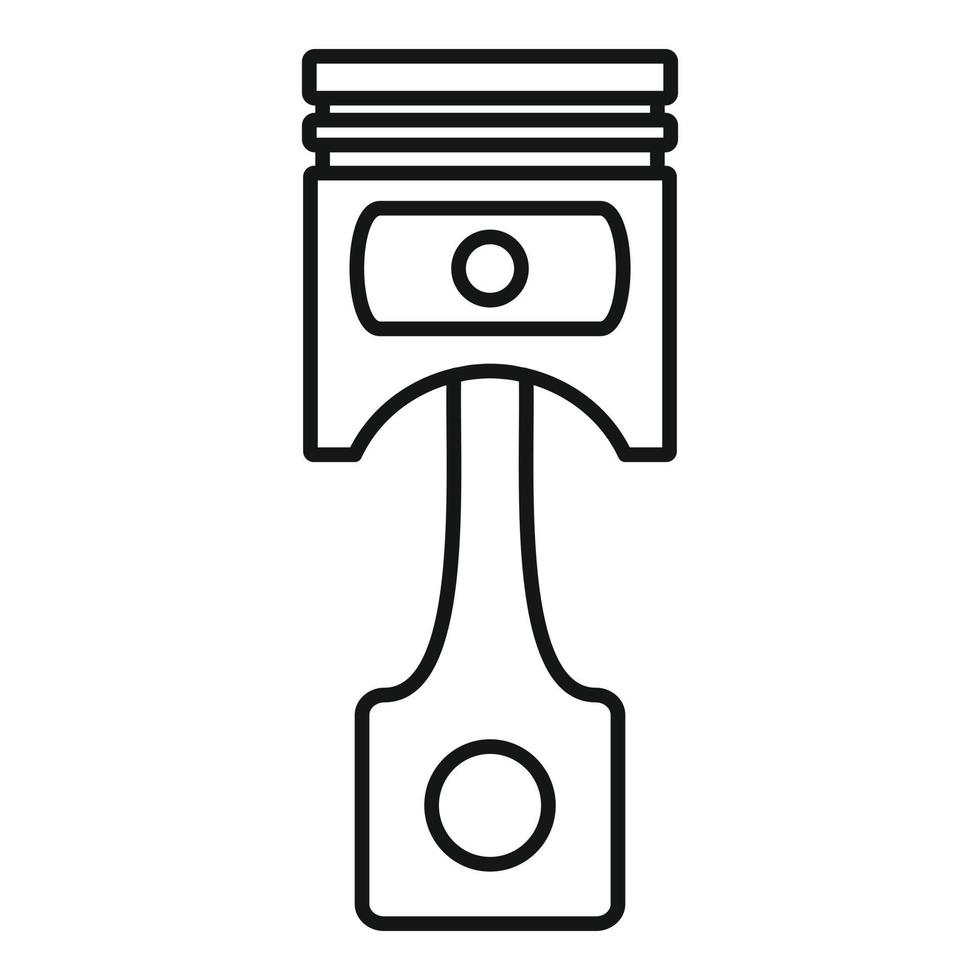 Car motor piston icon, outline style vector