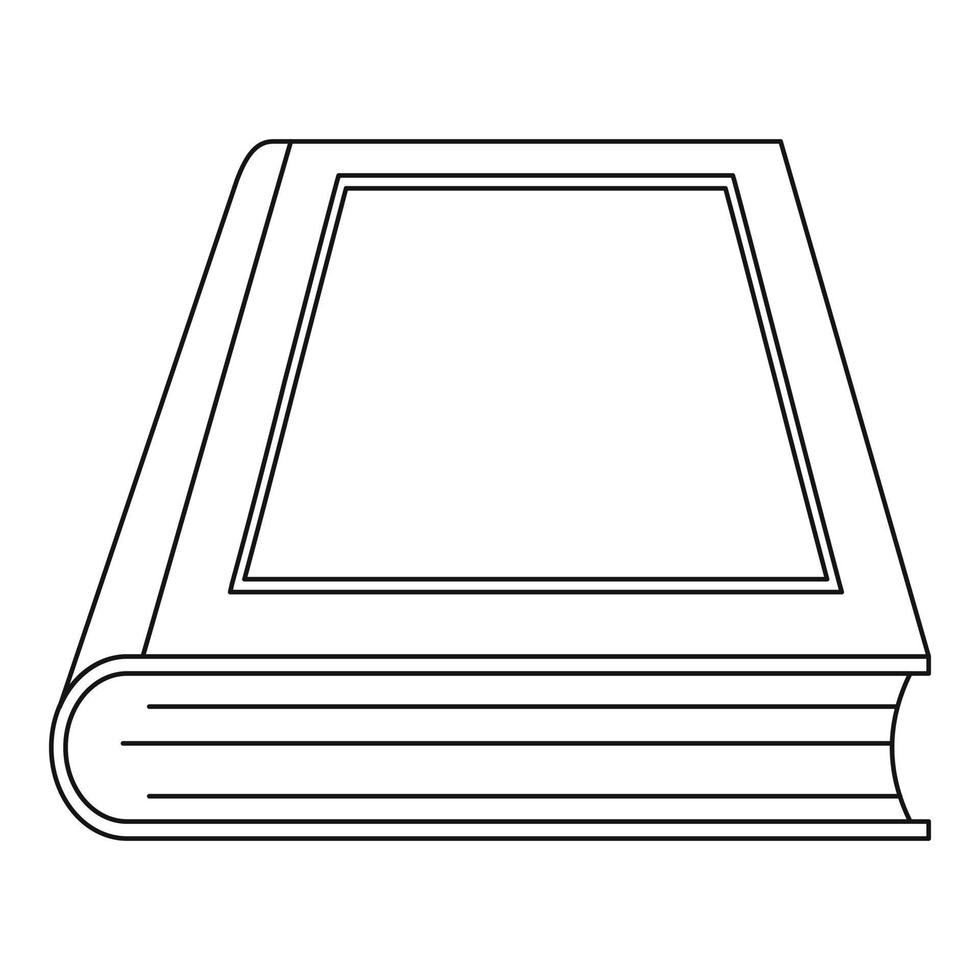 icono de libro escolar, estilo de esquema. vector