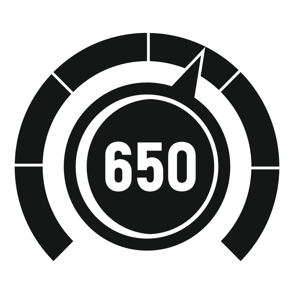 Measure credit score icon, simple style vector