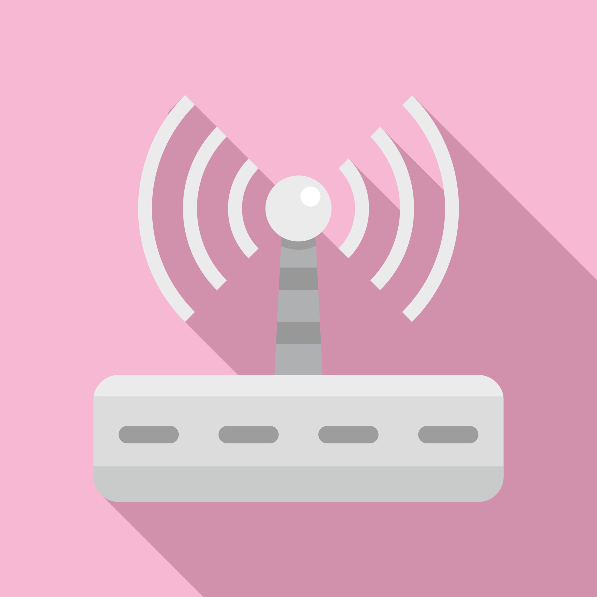 Wifi router radiation icon, flat style 14623044 Vector Art at Vecteezy