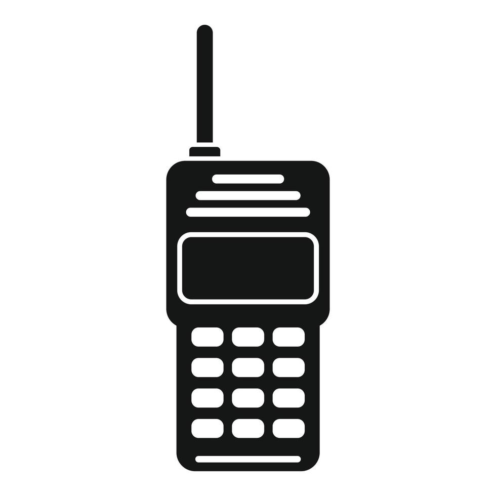 icono de walkie talkie de guardia, estilo simple vector