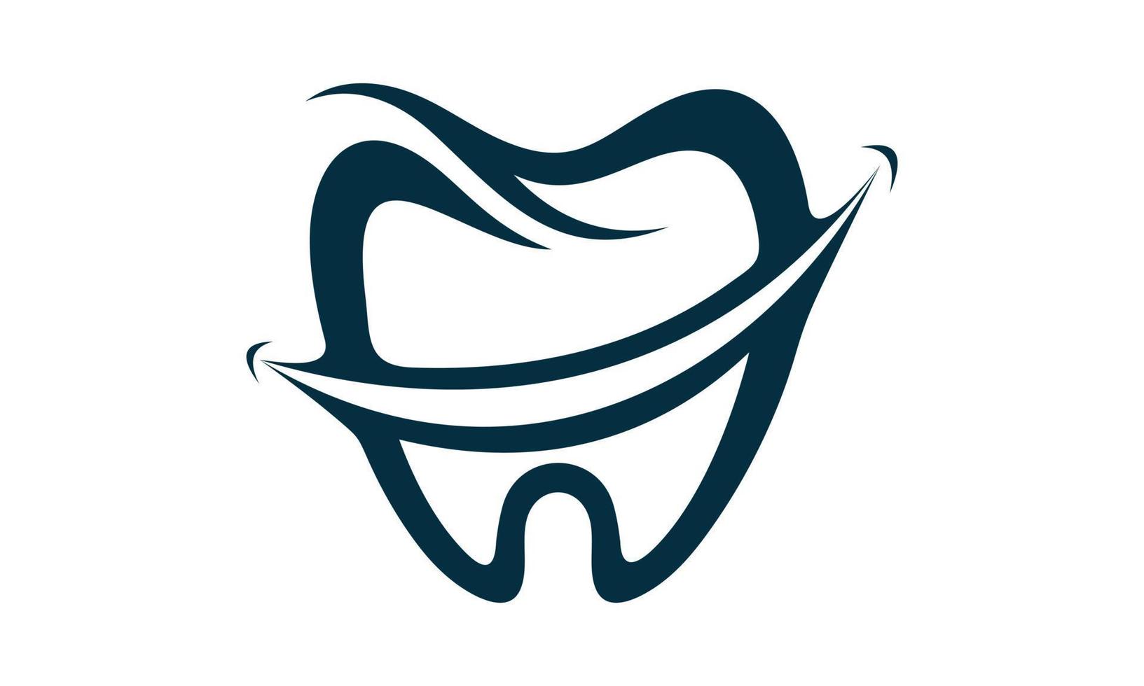 plantilla de logotipo dental de sonrisa abstracta vector