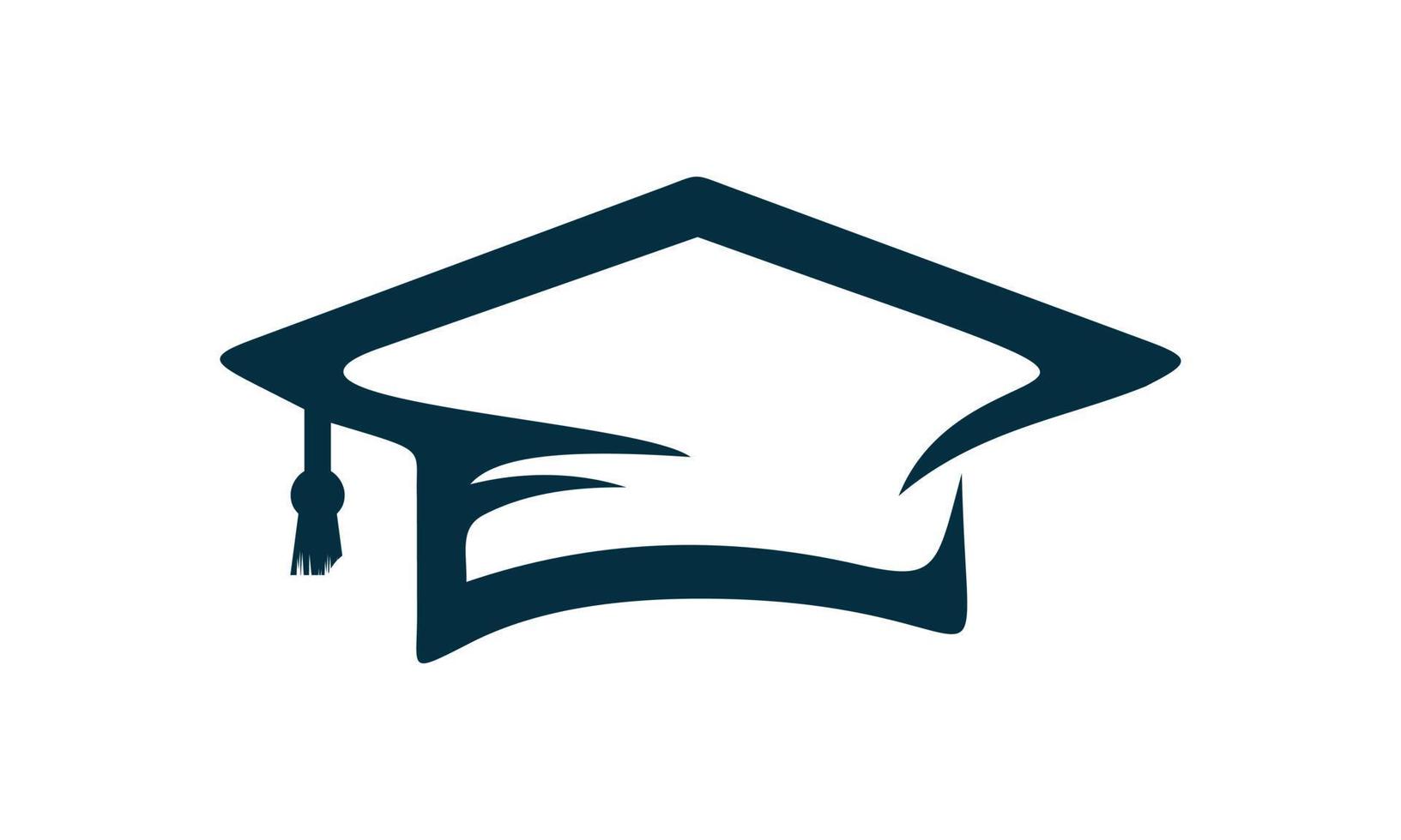 abstract graduation hat logo icon vector