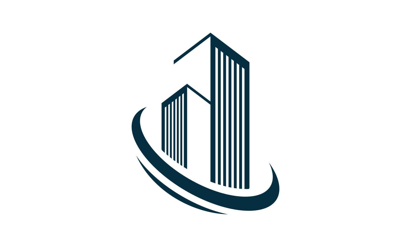 icono de logotipo de edificio moderno abstracto vector