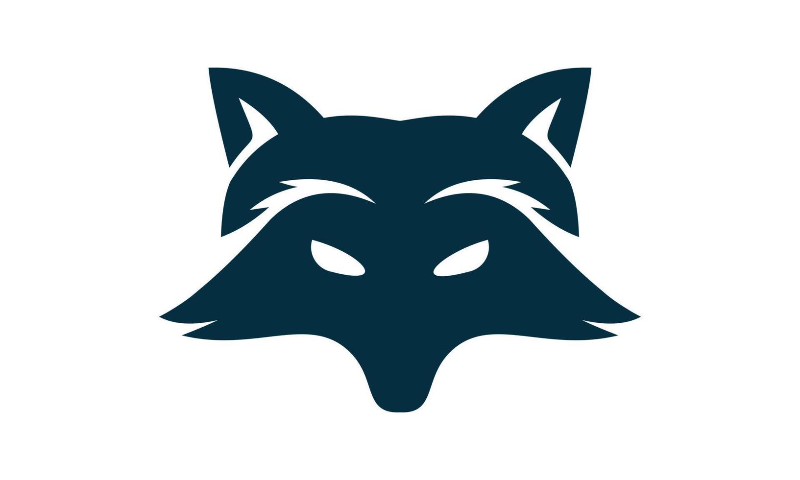 illustration of raccoon head logo vector