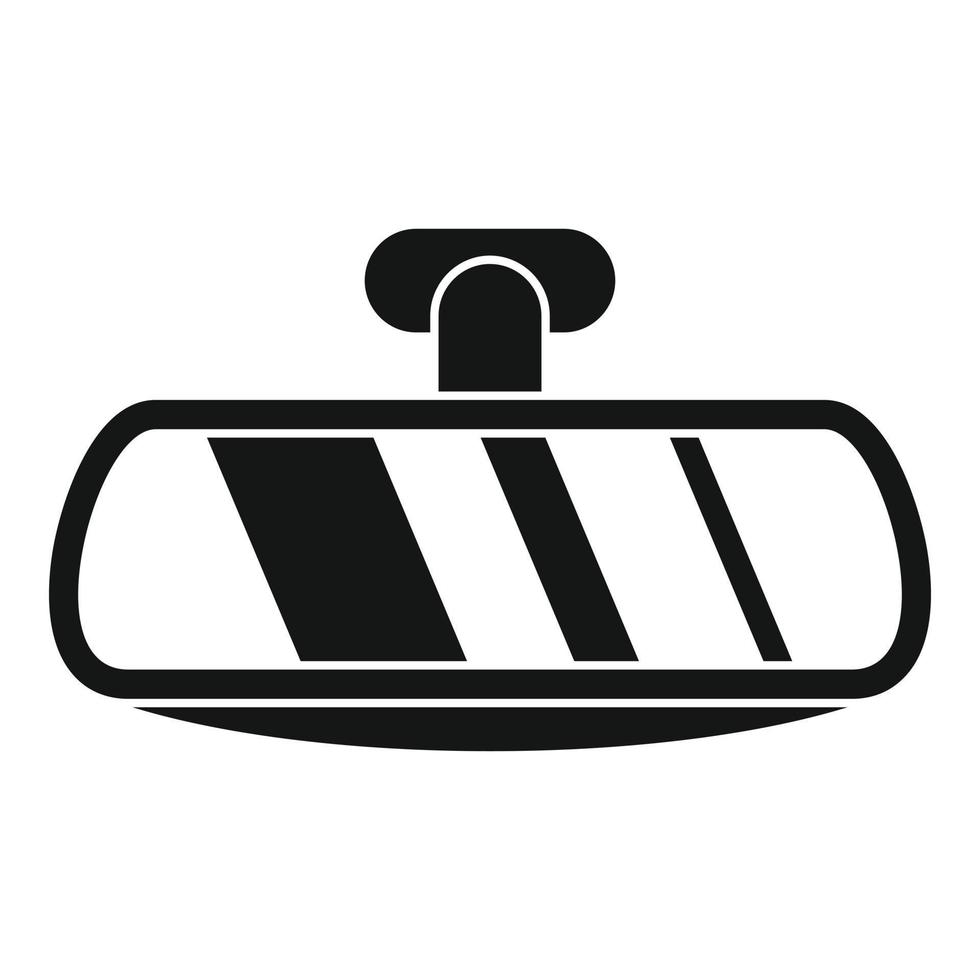 Car back mirror icon, simple style vector