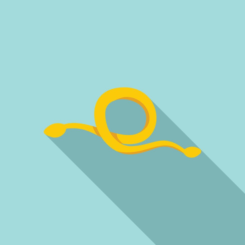 Tapeworm icon, flat style vector