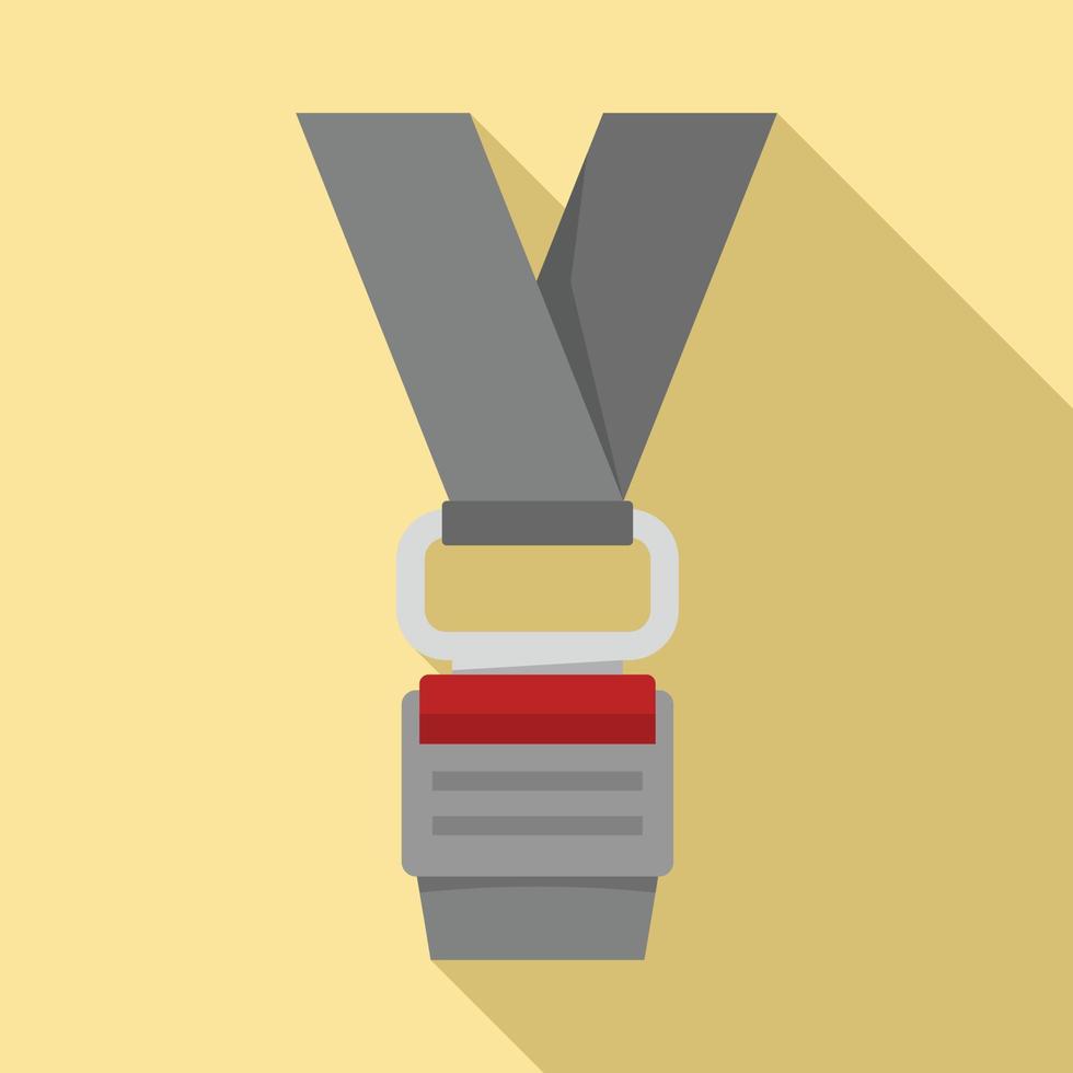 Prevention seatbelt icon, flat style vector