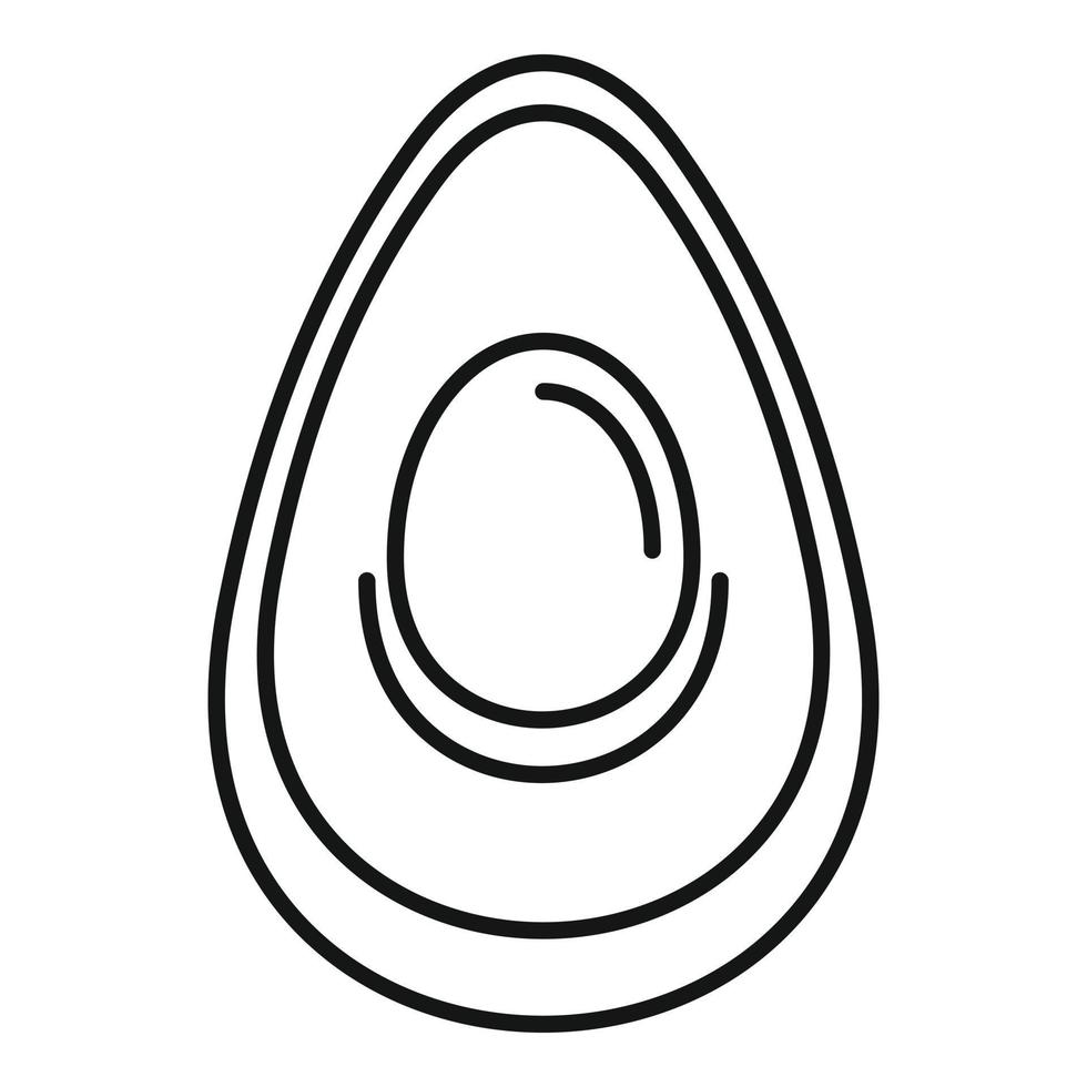 Superfood avocado icon, outline style vector