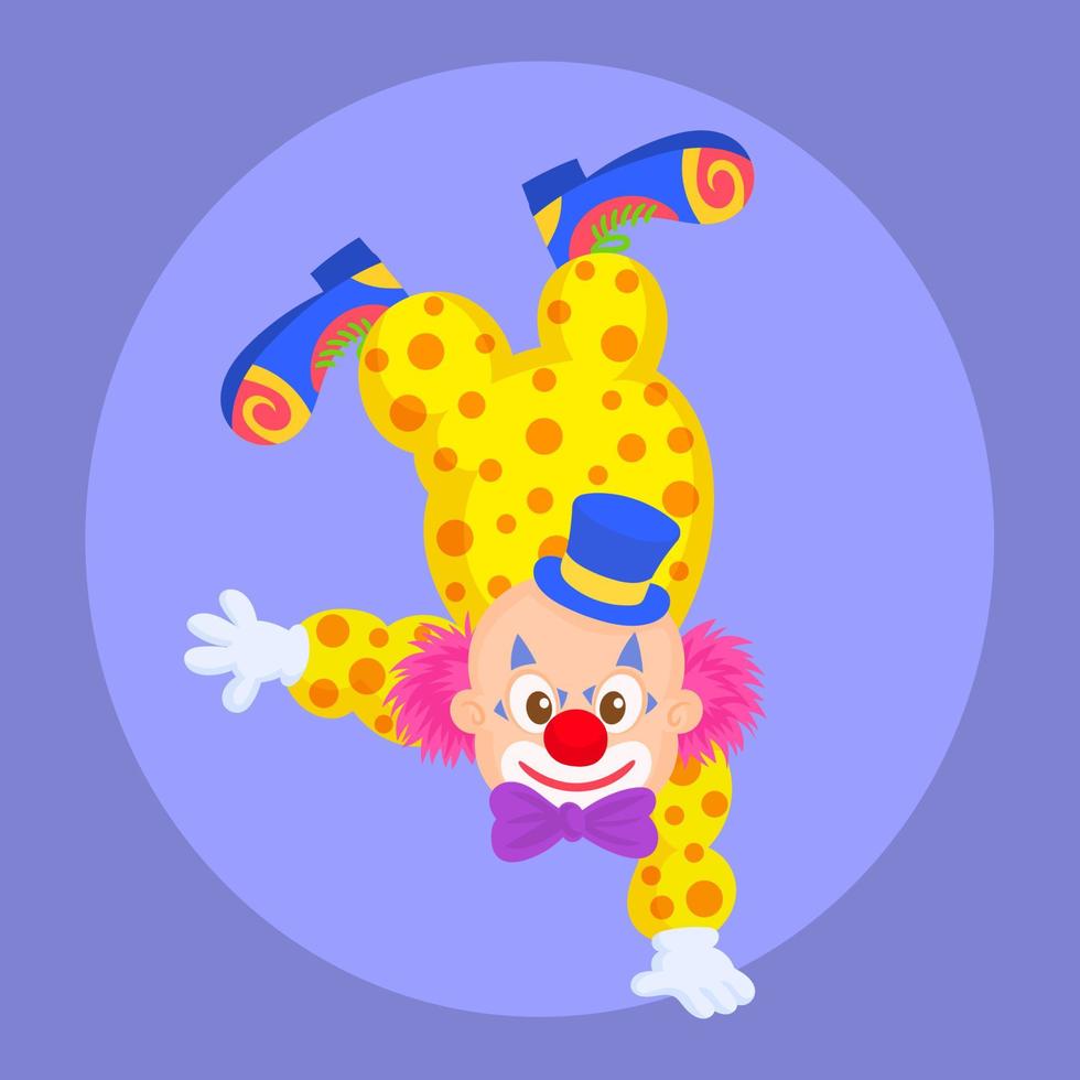 Cartoon happy clown for birthday celebration vector