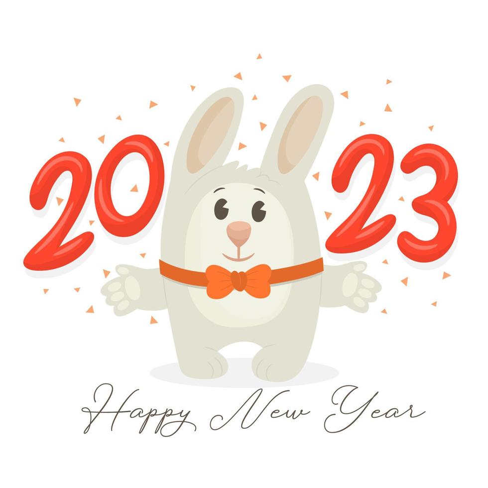 Chinese new year 2023 year of the rabbit - Chinese zodiac symbol vector