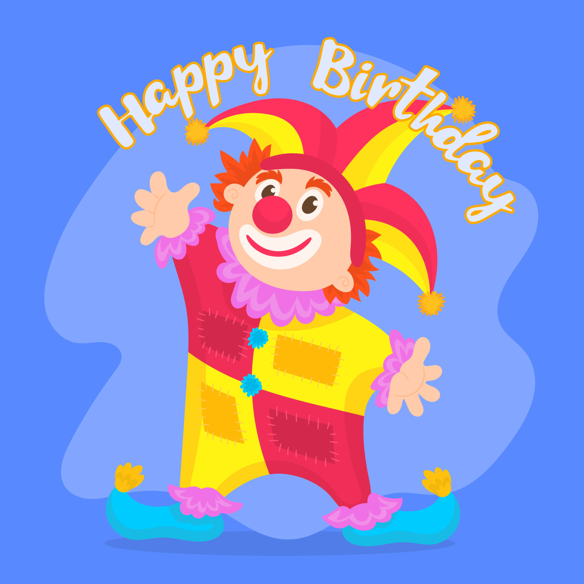 Cartoon happy clown for birthday celebration 14623158 Vector Art at
