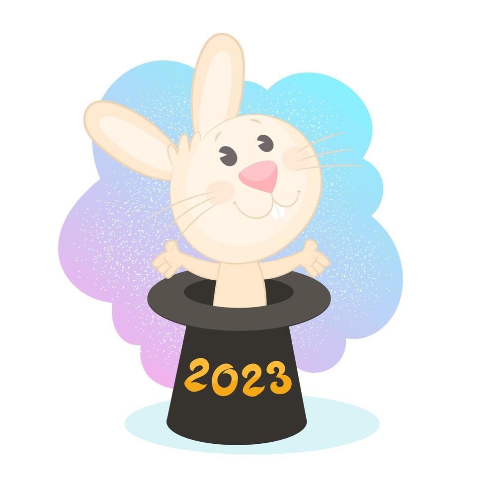 año nuevo chino 2023 año del conejo - símbolo del zodiaco chino vector