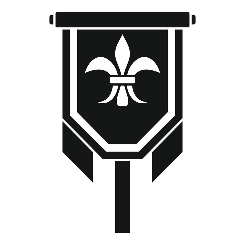 Knight emblem icon, simple style vector