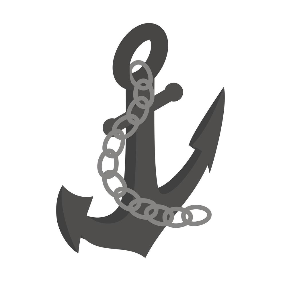 Anchor icon, isometric 3d style vector