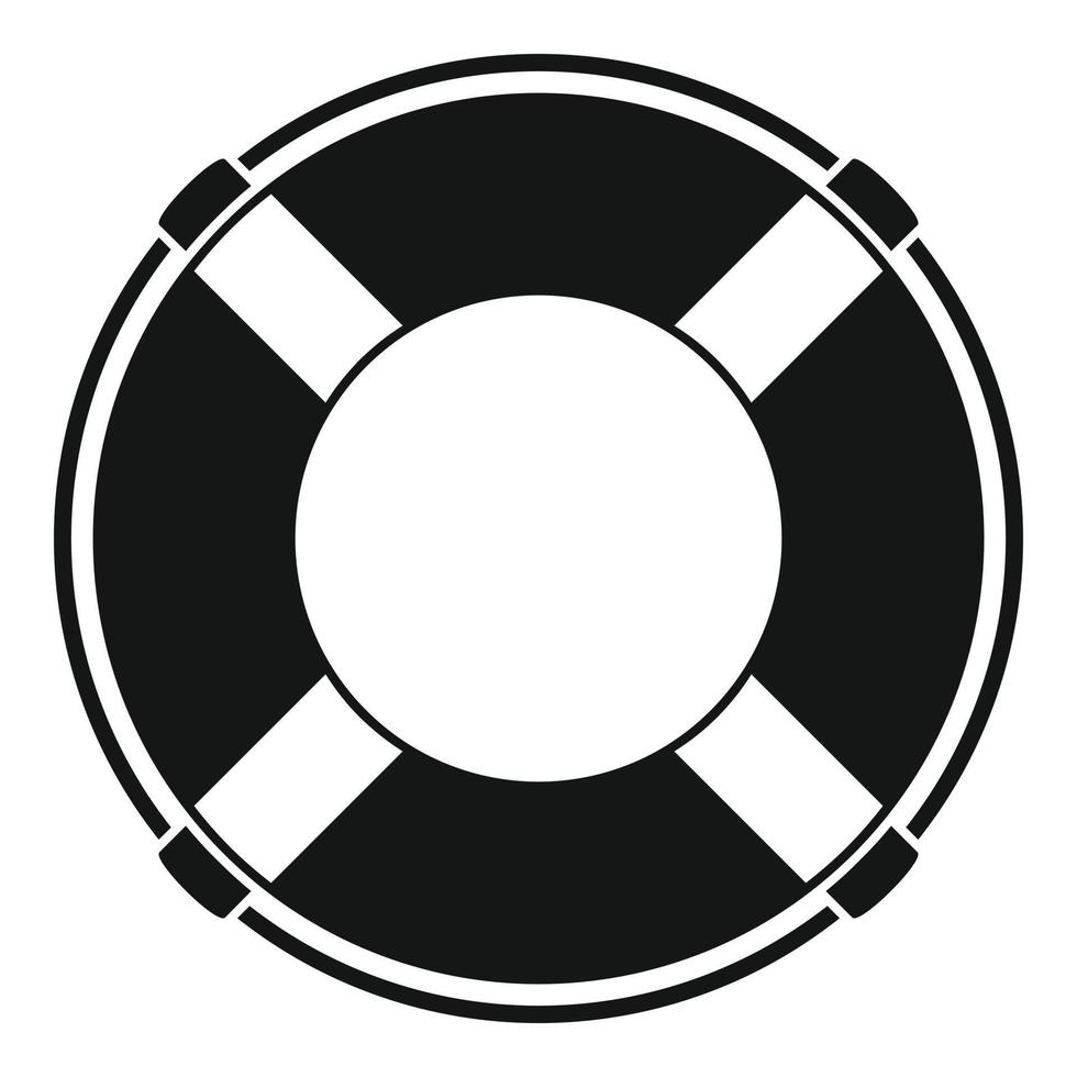 Life buoy icon, simple style vector