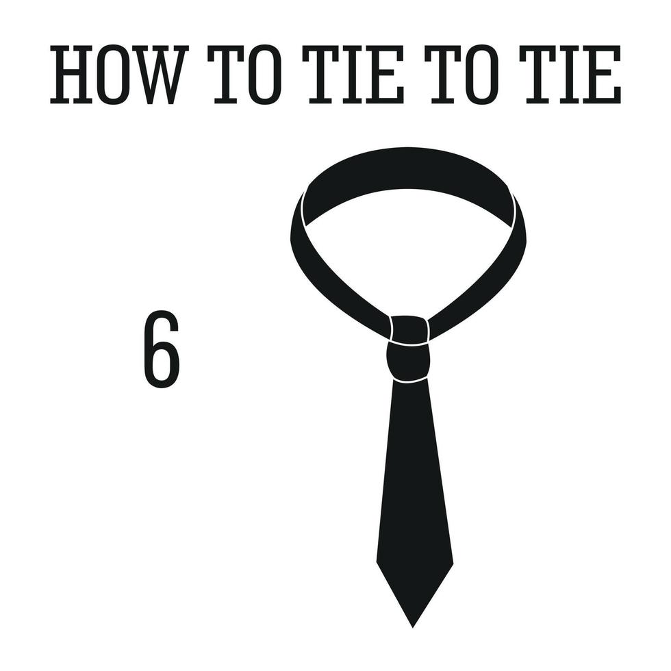 Finish tie icon, simple style vector