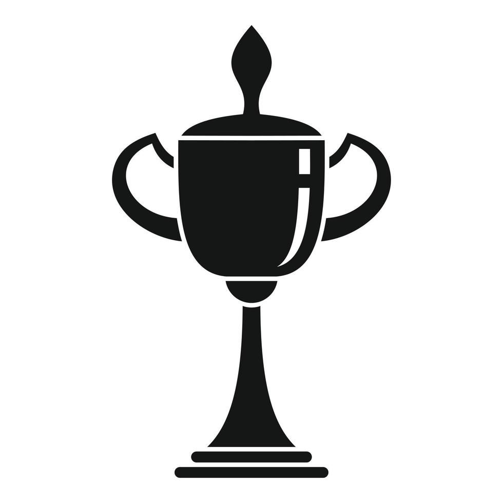 icono de copa de voleibol de oro, estilo simple vector