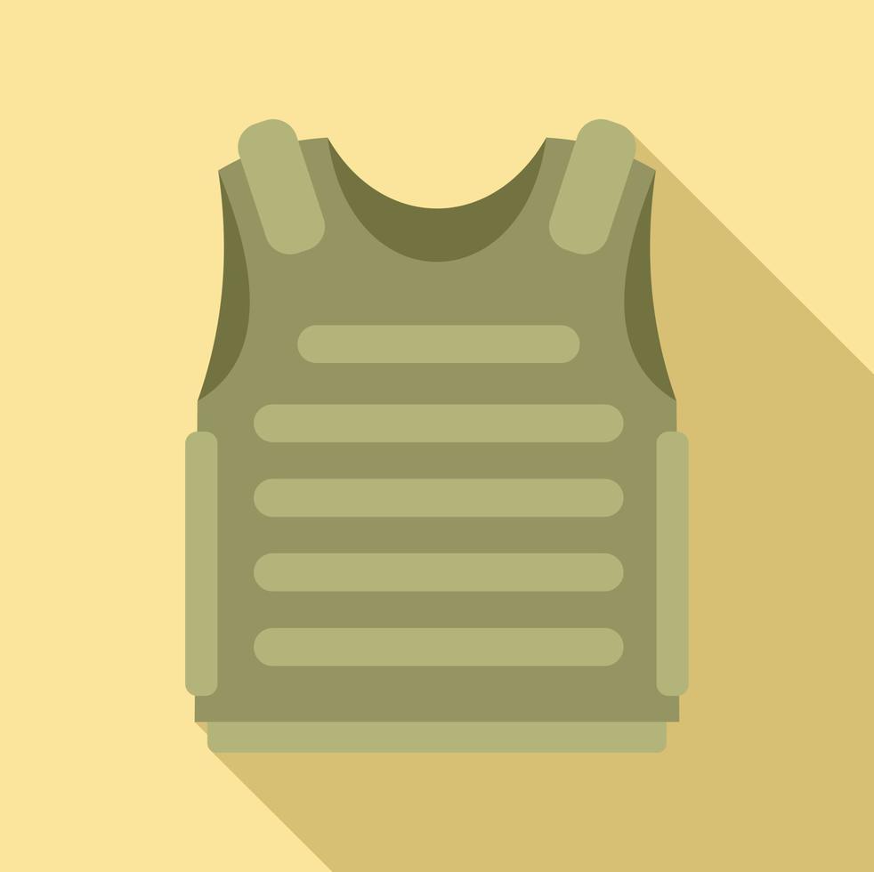 Body armor icon, flat style vector