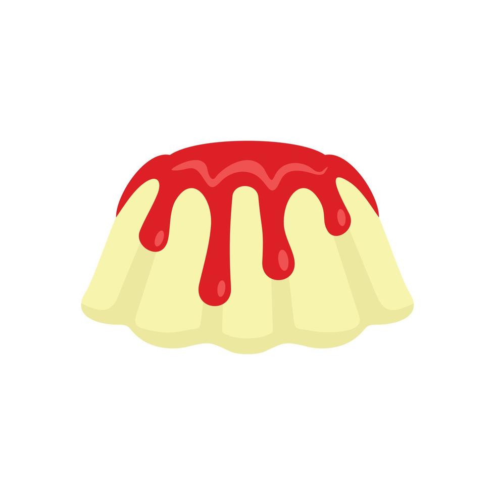 icono de pastel de gelatina, estilo plano vector