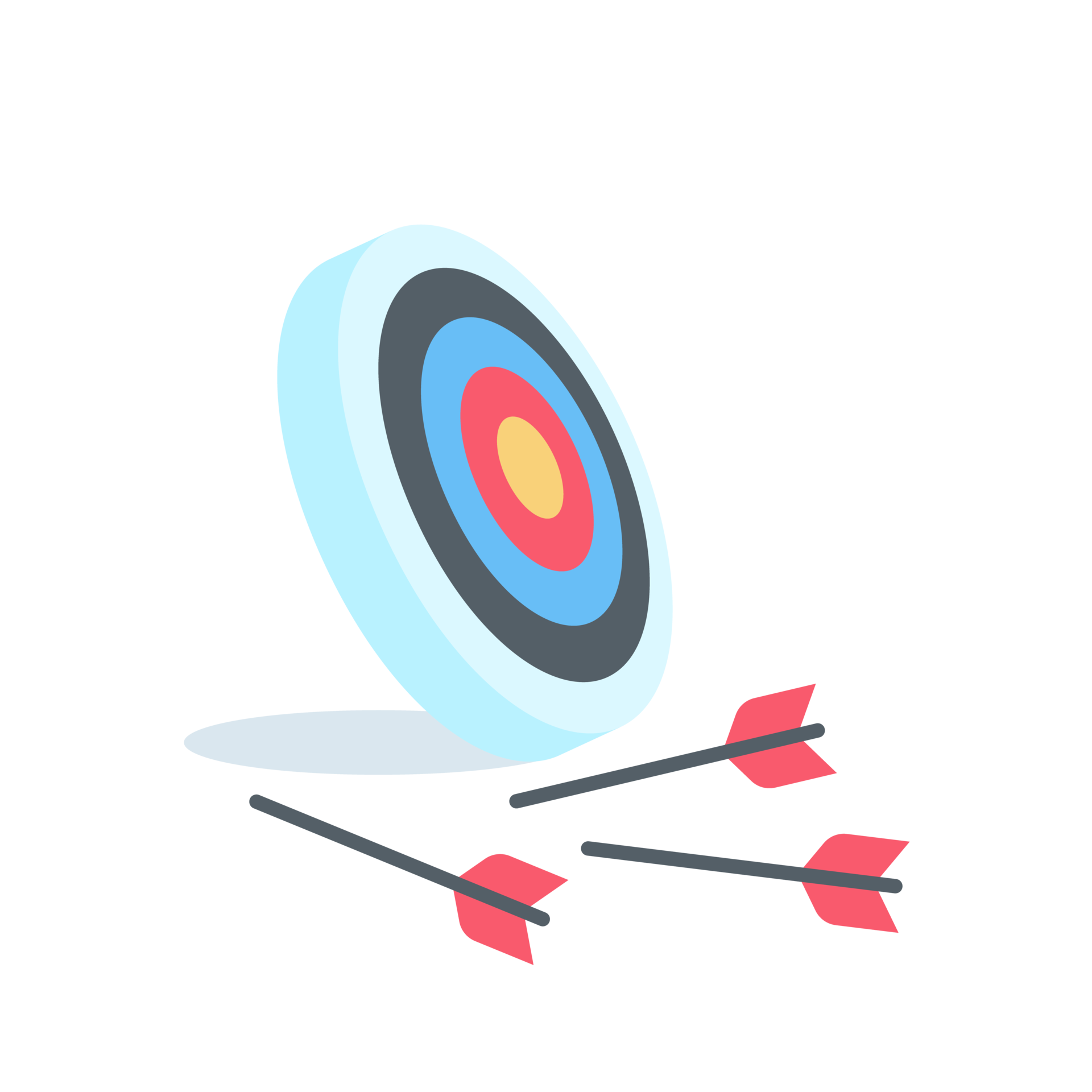 Free Arrows shot to the center of the target. business goal setting concept  14623226 PNG with Transparent Background