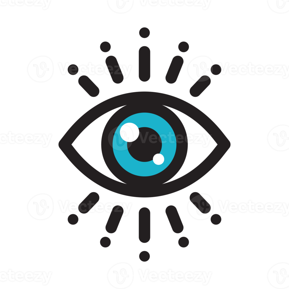 icono de ojo diseño de ojo plano simple concepto de cuidado de la visión use anteojos para una visión clara. png