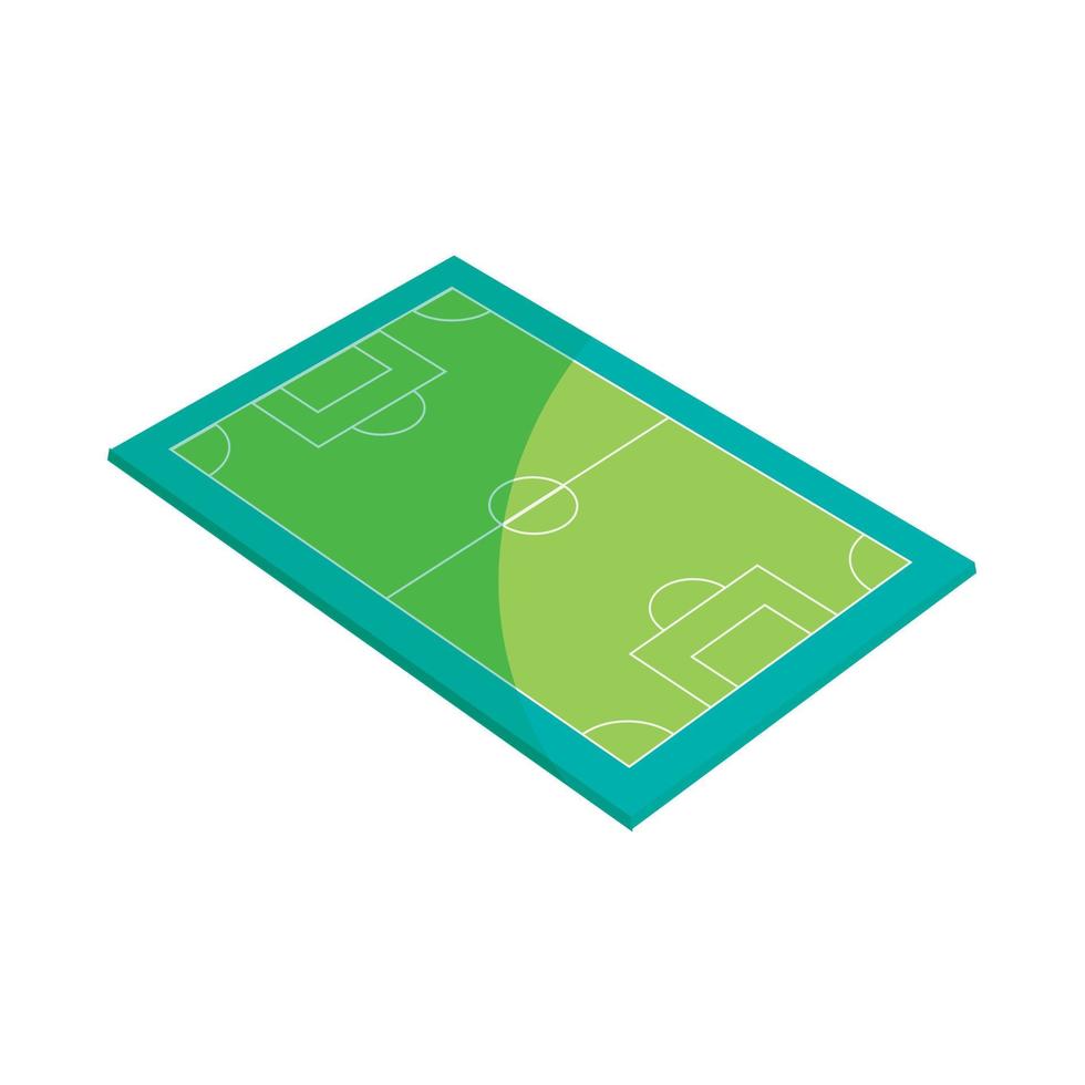 Soccer field icon in cartoon style vector