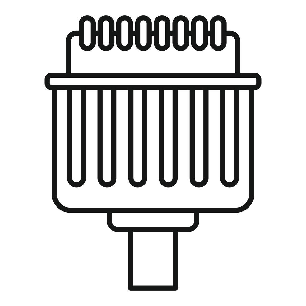 Pins adapter icon, outline style vector