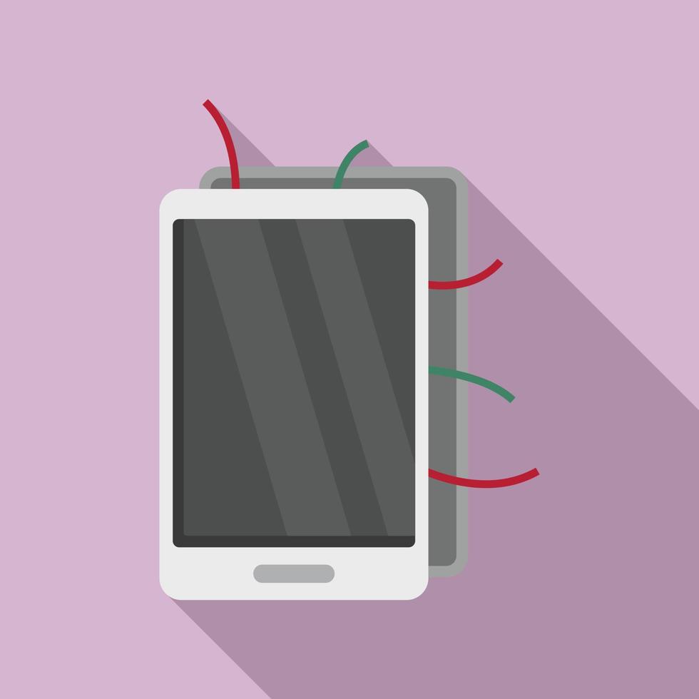 Broken smartphone icon, flat style vector