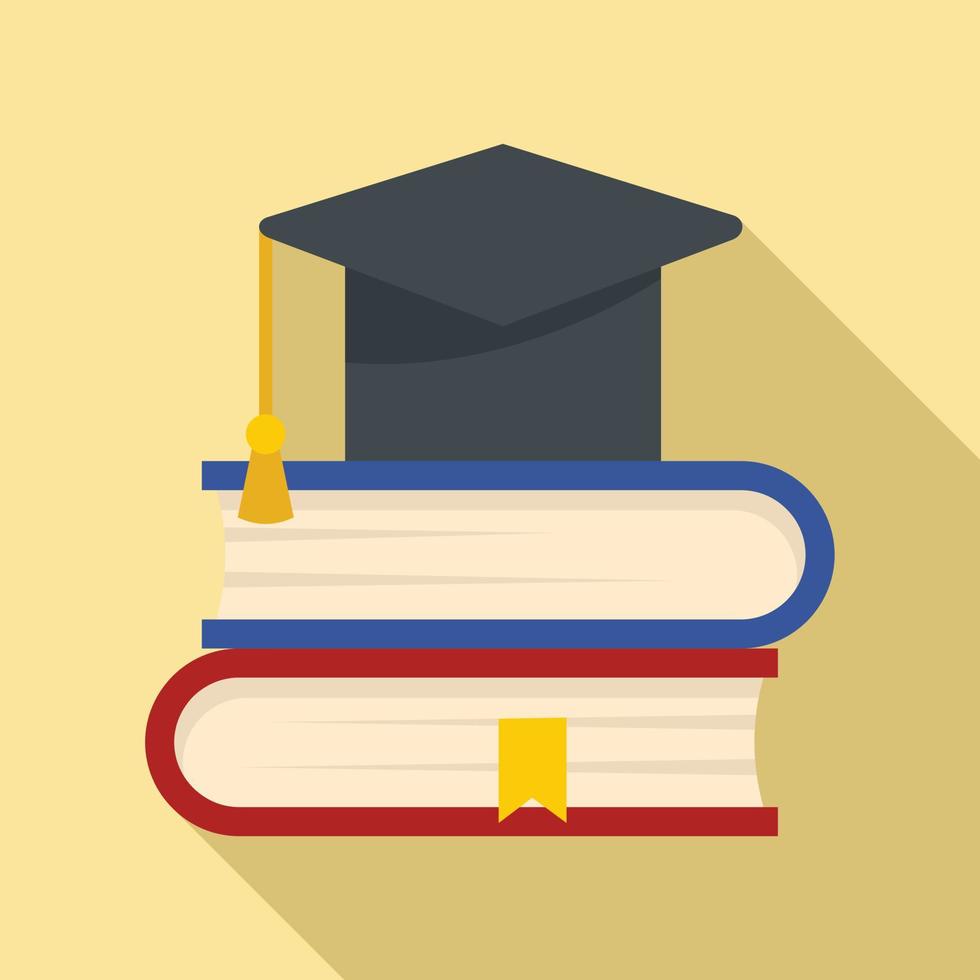 Stack of books icon, flat style vector