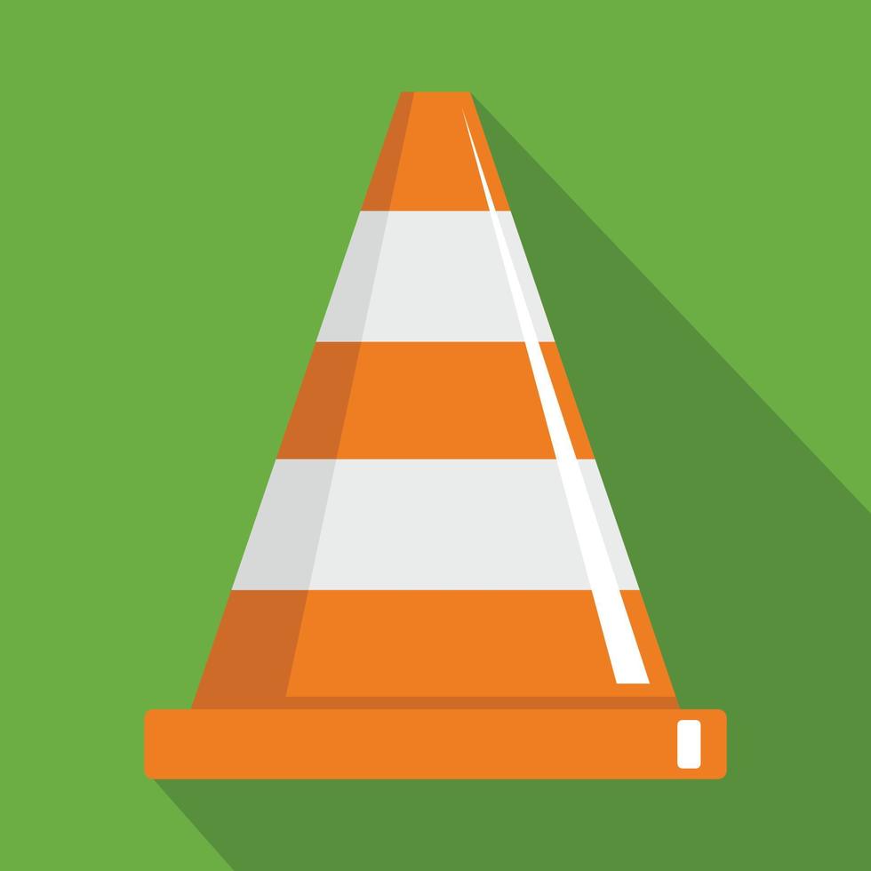 Cone icon, flat style vector
