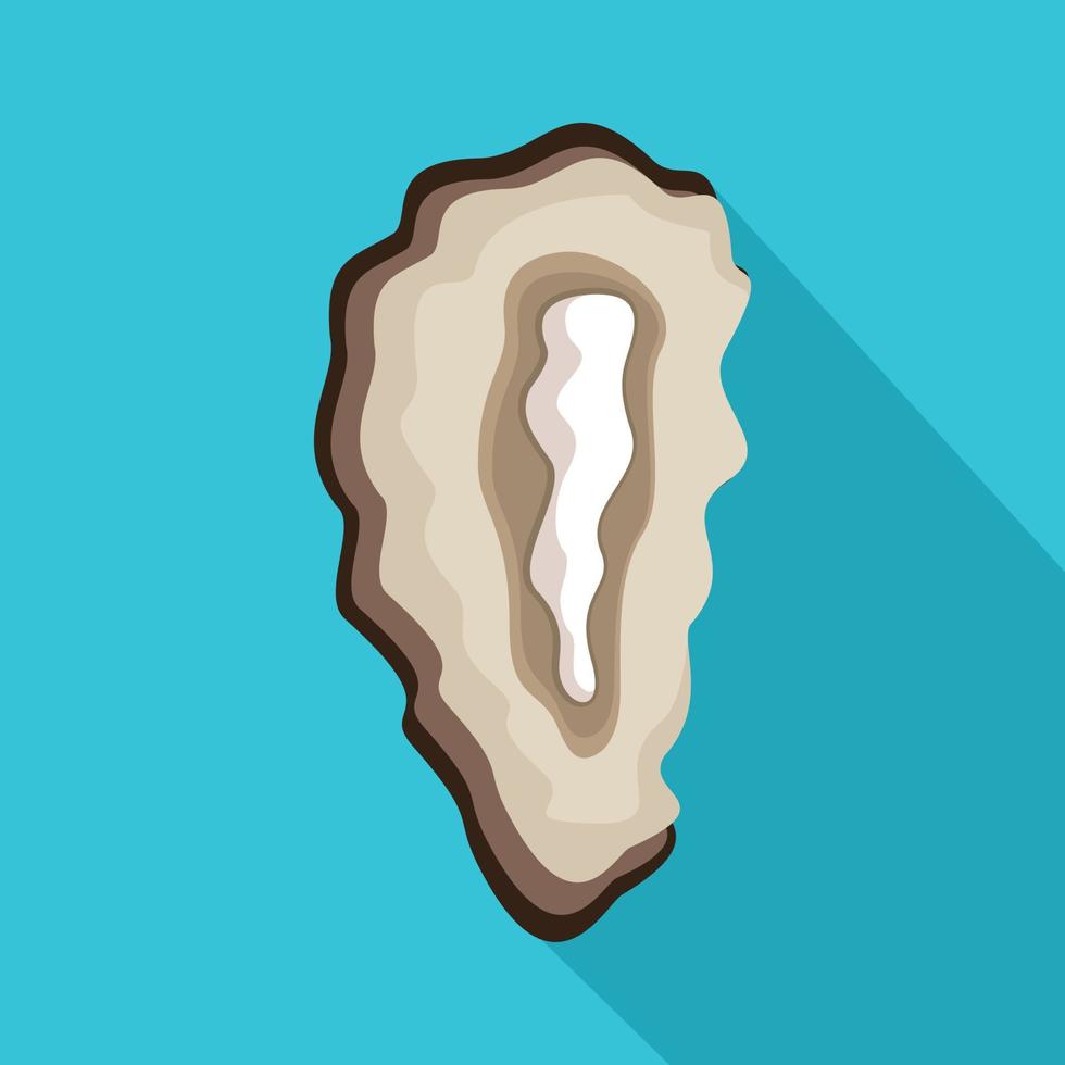 Seashell icon, flat style vector