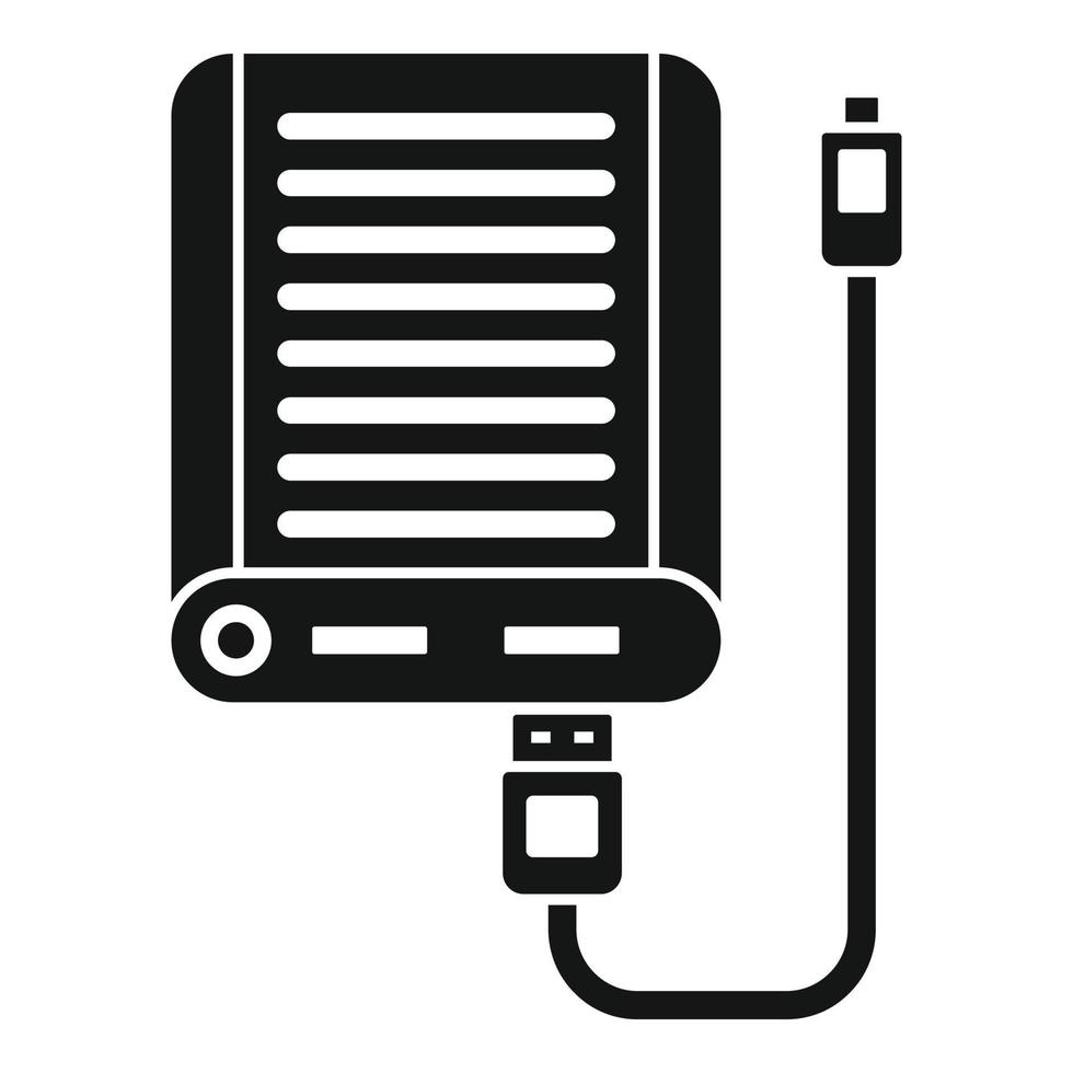 Power bank icon, simple style vector