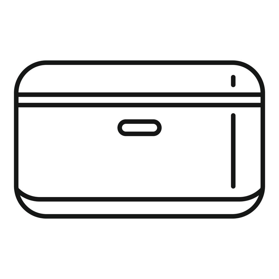 Home smart speaker icon, outline style vector