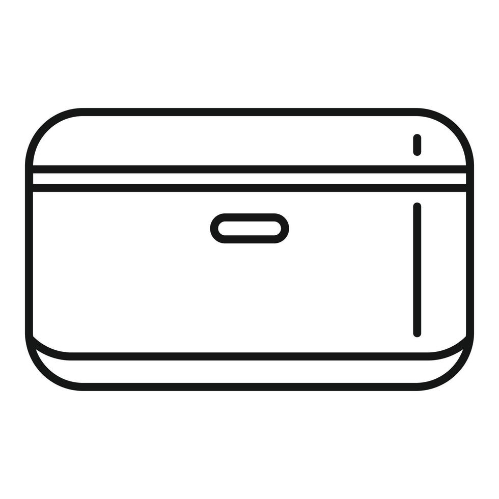 Home smart speaker icon, outline style vector