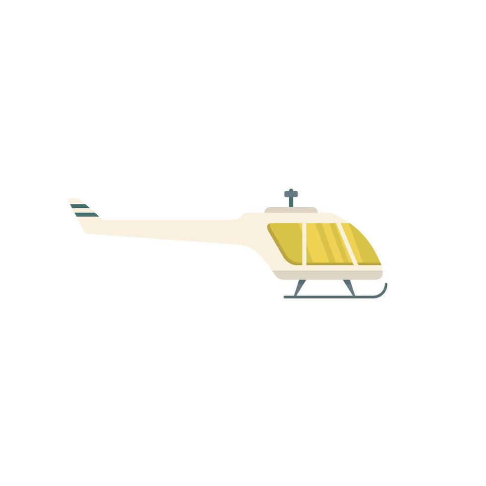 Small helicopter icon, flat style vector