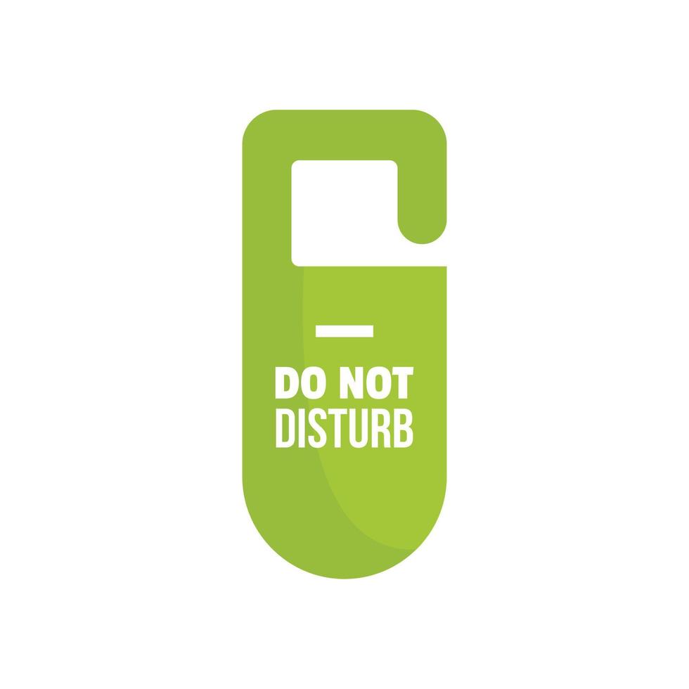 Dont disturb tag icon, flat style vector