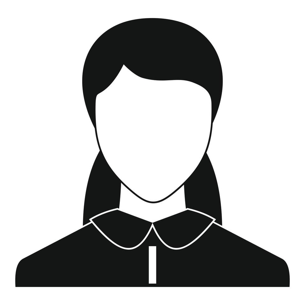 New woman avatar icon vector simple