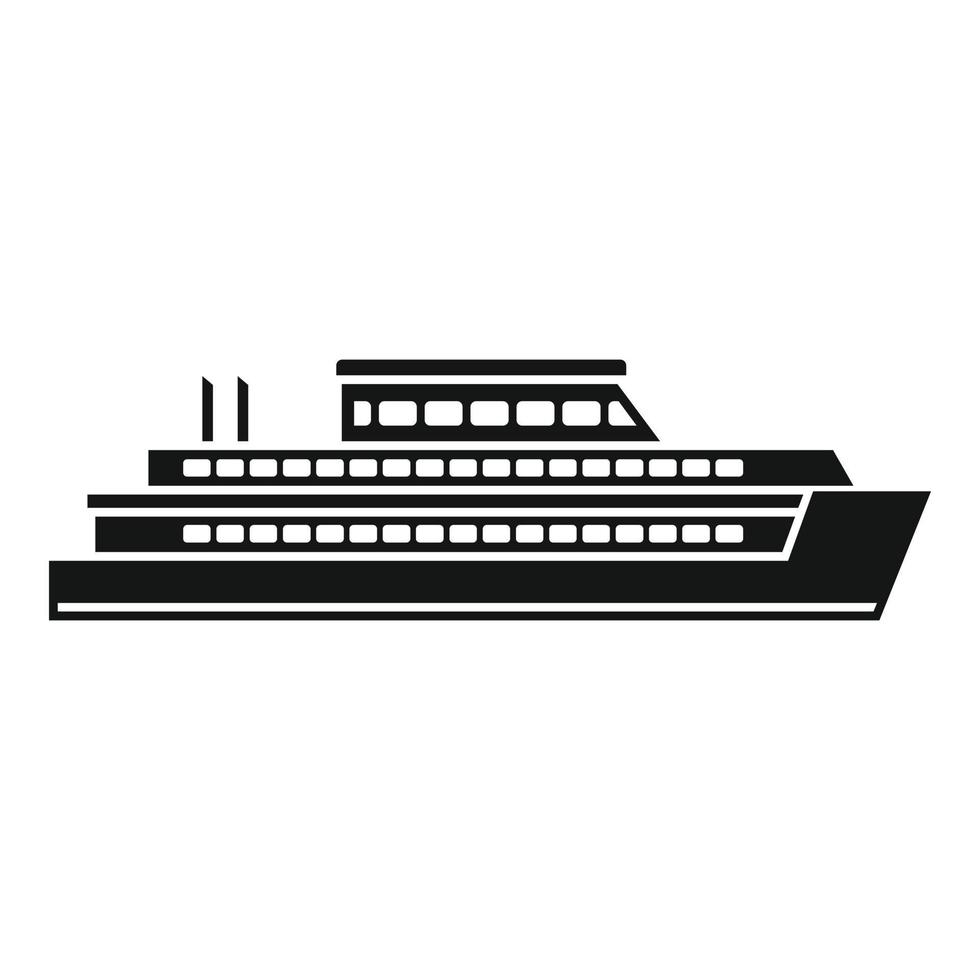 icono de crucero, estilo simple vector