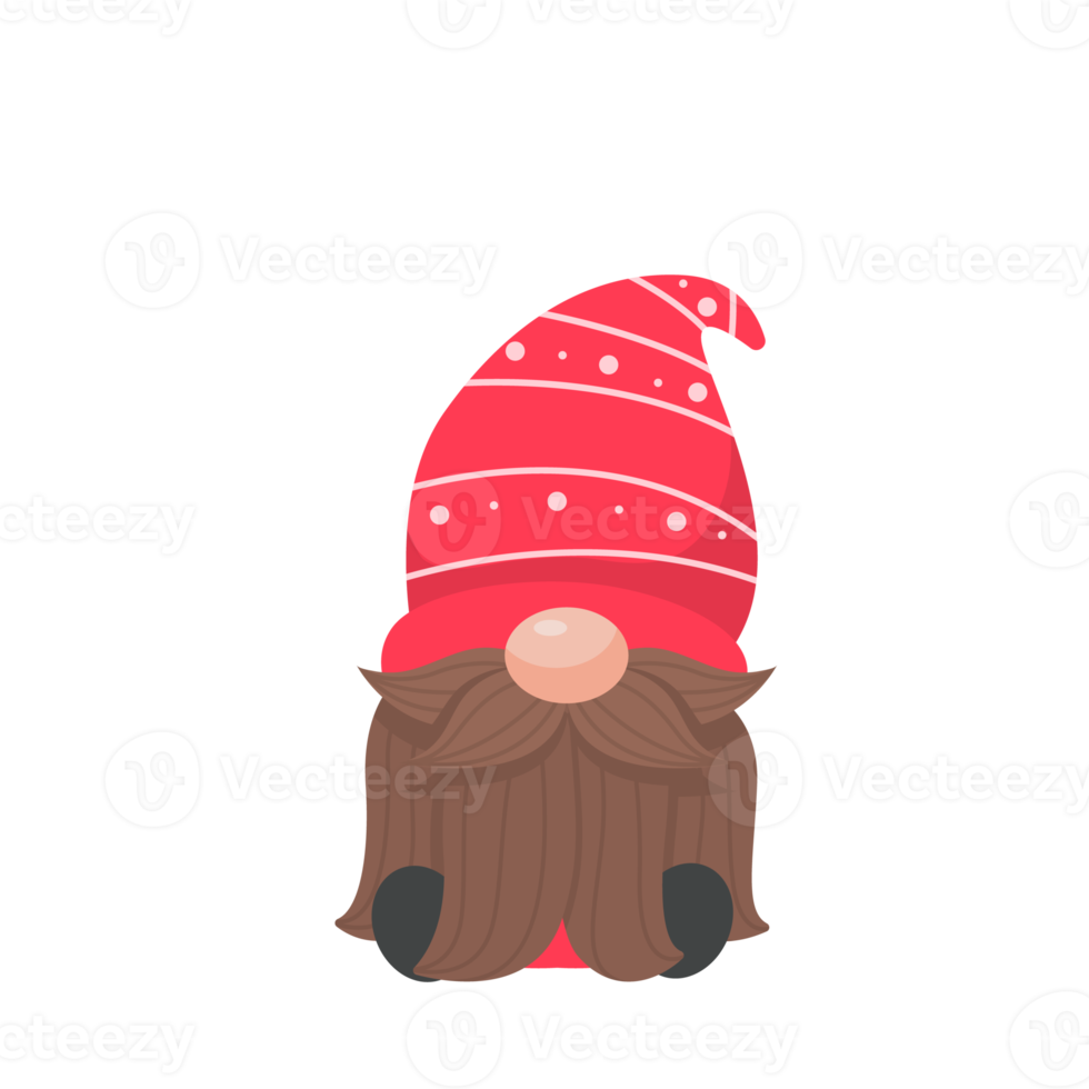 Christmas gnome. A little gnome wearing a red woolen hat. celebrate on christmas png