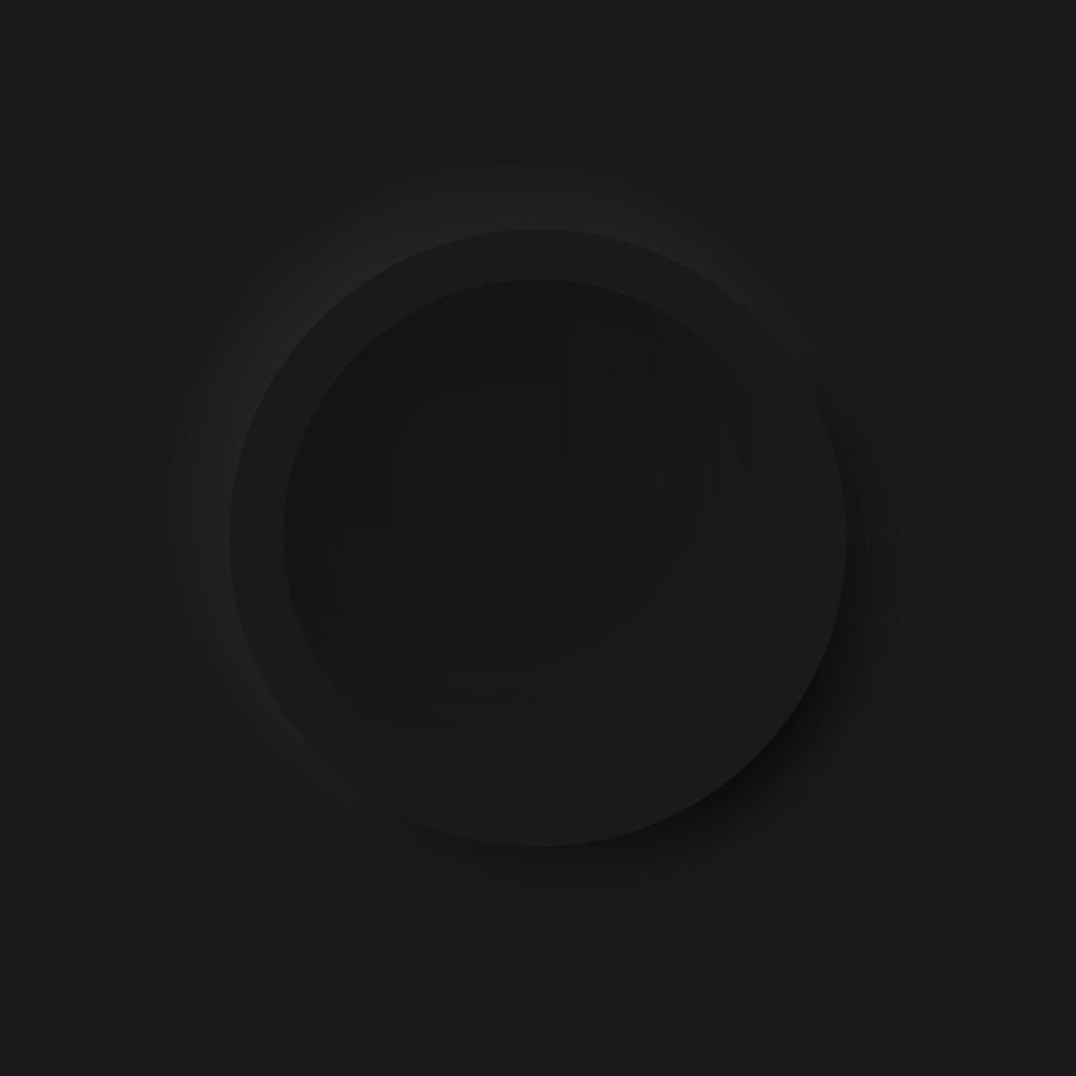Black Neumorphism soft UI Design for Web design, Application UI and more, Blank button, Vector. vector