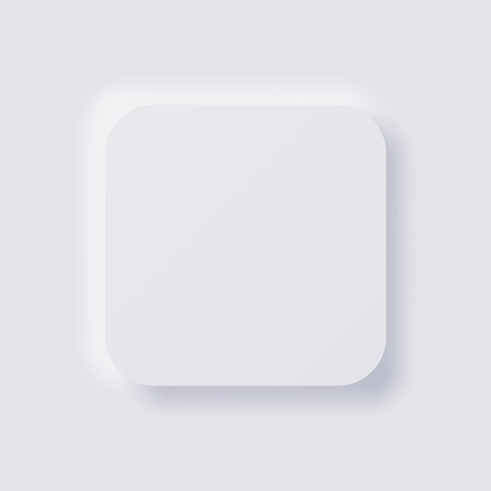 White Neumorphism soft UI Design for Web design, Application UI and more, Blank button, Vector. vector