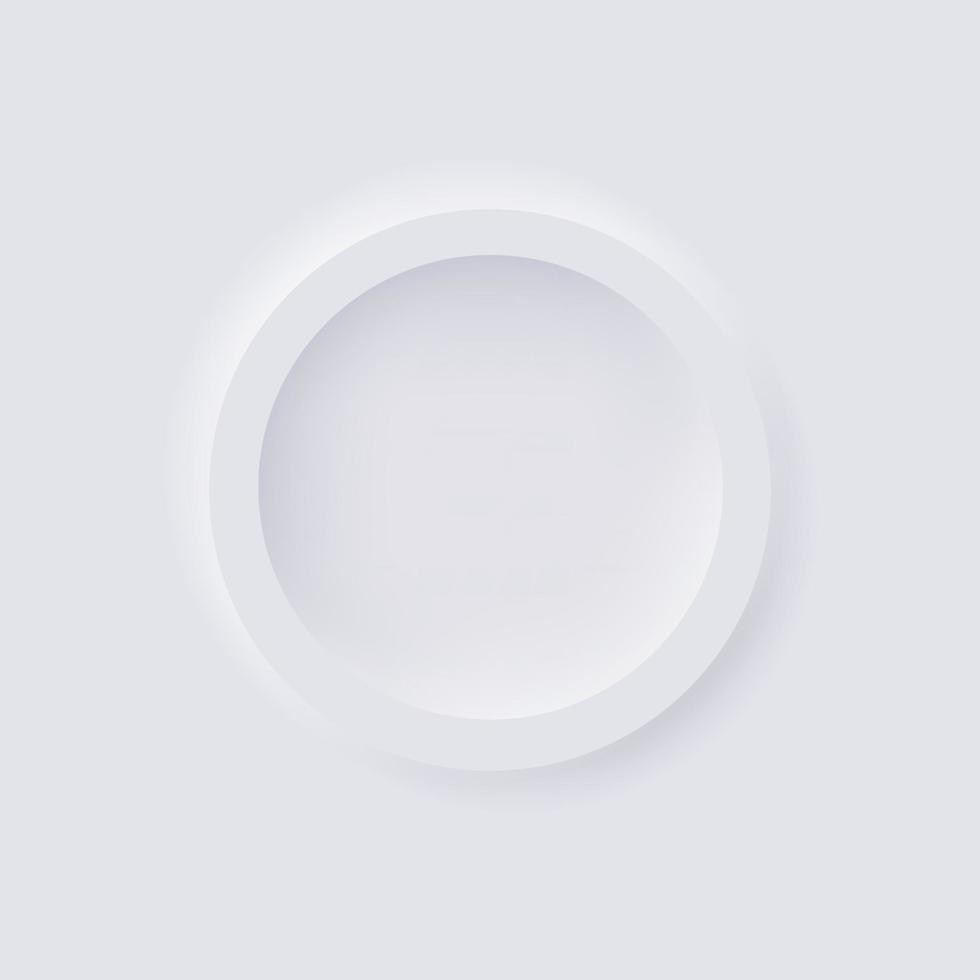 White Neumorphism soft UI Design for Web design, Application UI and more, Blank button, Vector. vector
