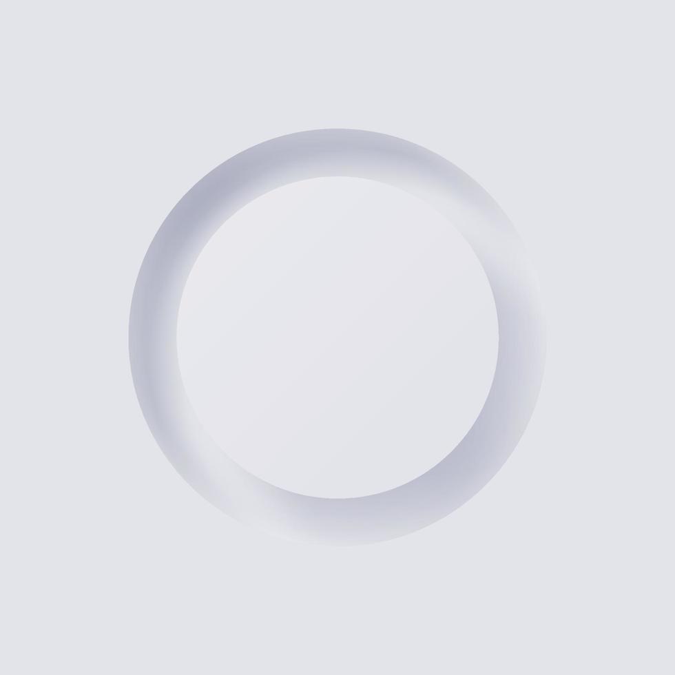 White Neumorphism soft UI Design for Web design, Application UI and more, Blank button, Vector. vector