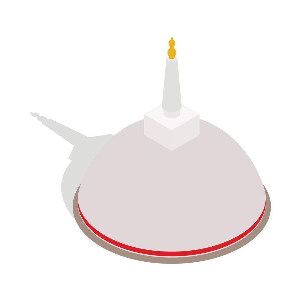 Anuradhapura ruin icon, isometric 3d style vector