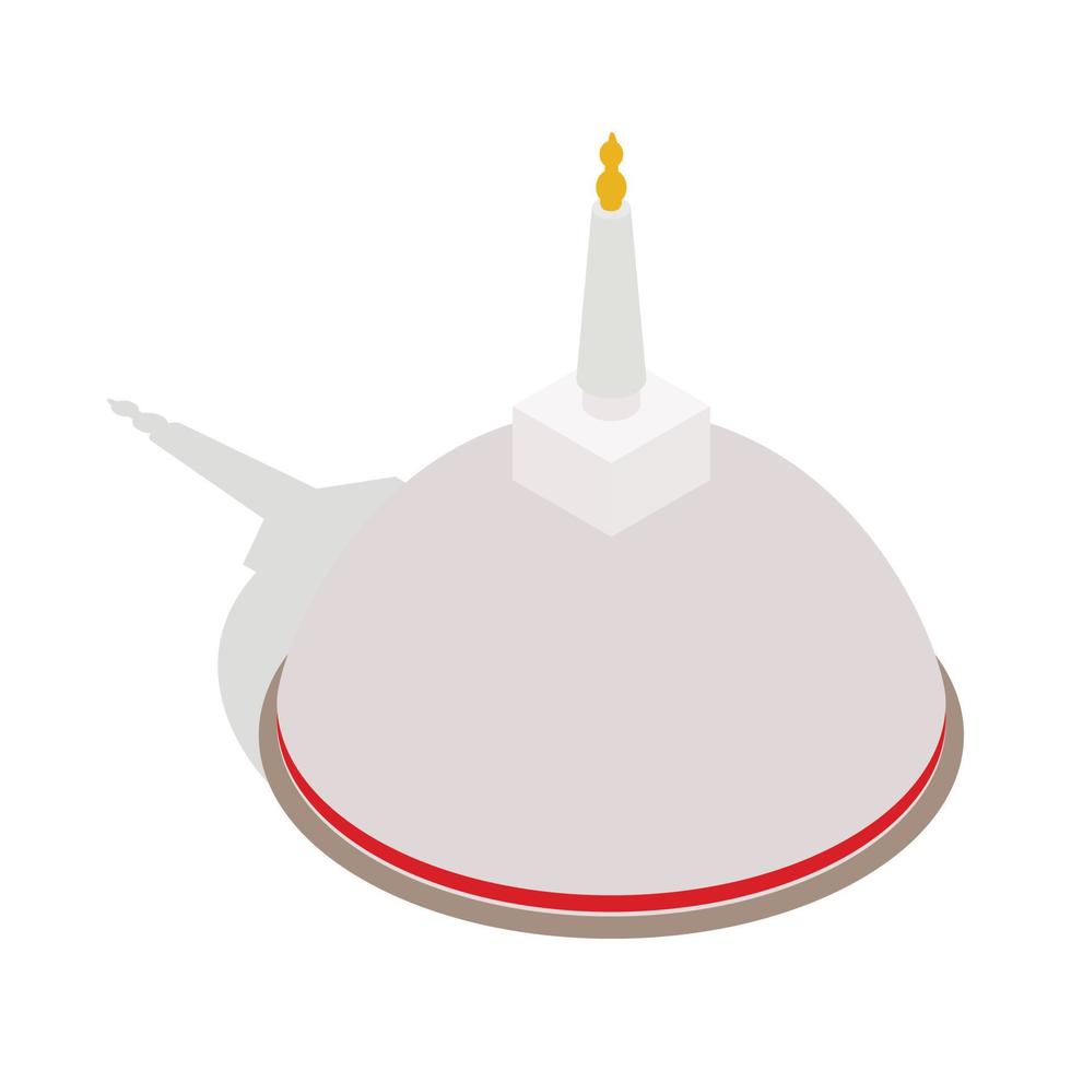 icono de la ruina de anuradhapura, estilo isométrico 3d vector