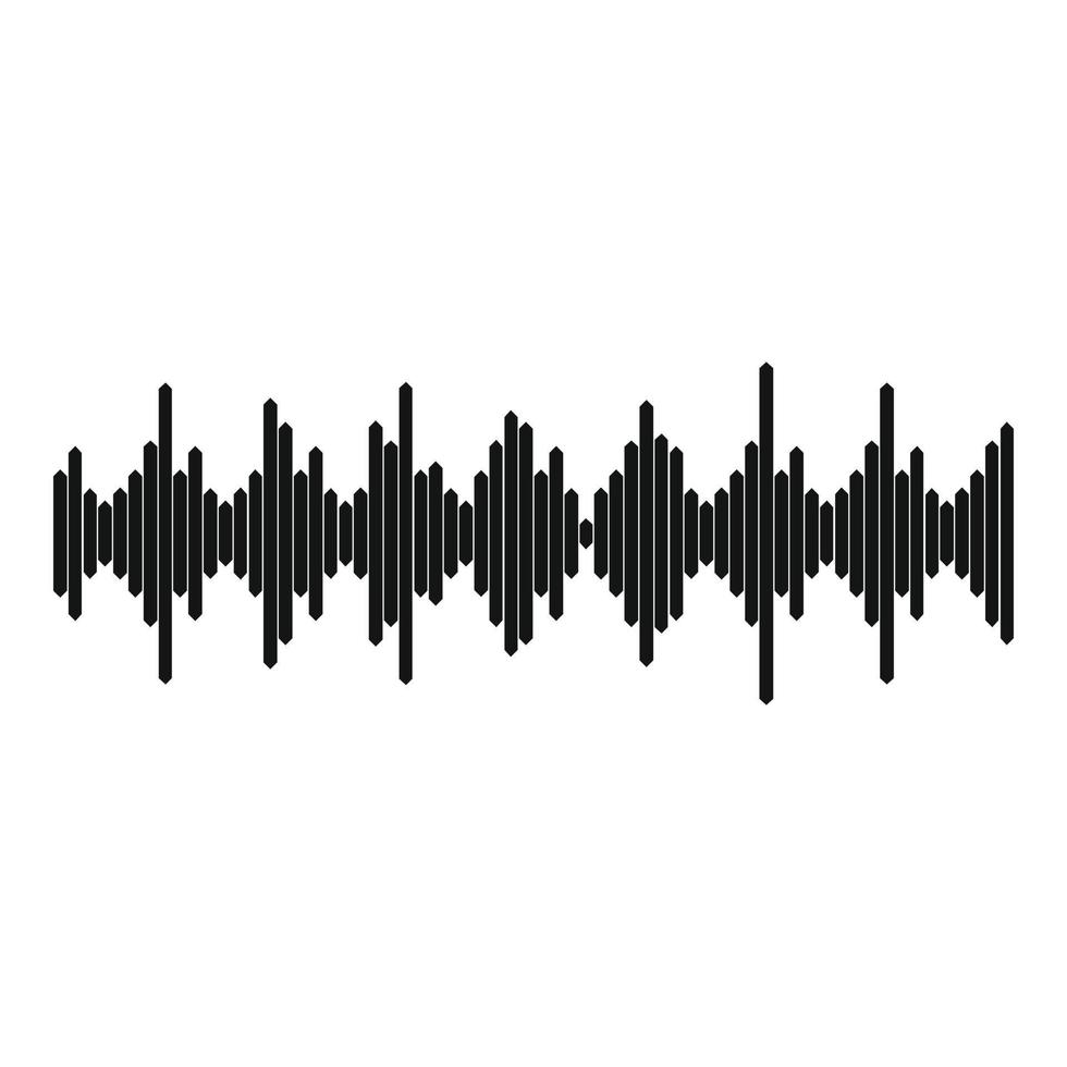 Equalizer element icon, simple black style vector