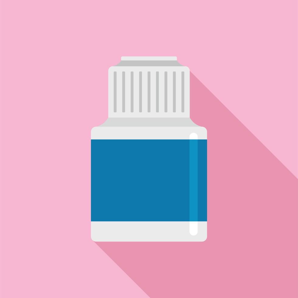 Vaping liquid bottle icon, flat style vector