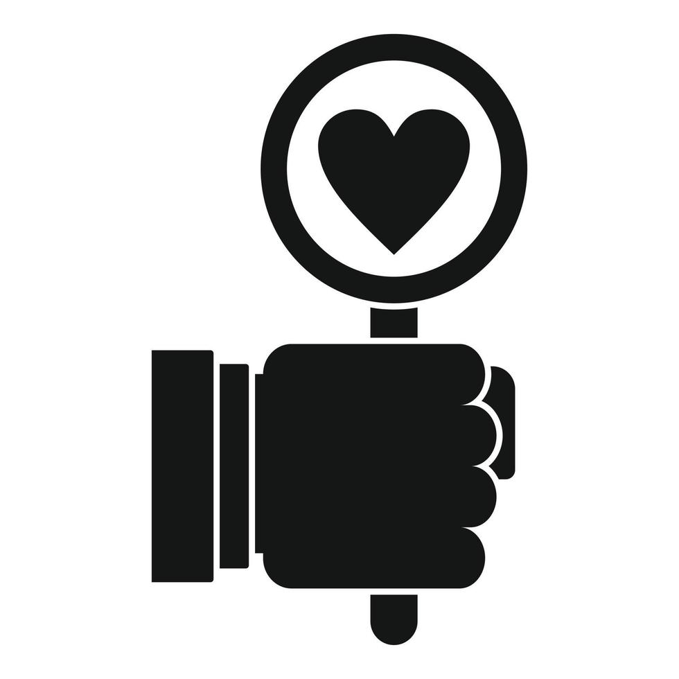 Like heart feedback icon, simple style vector